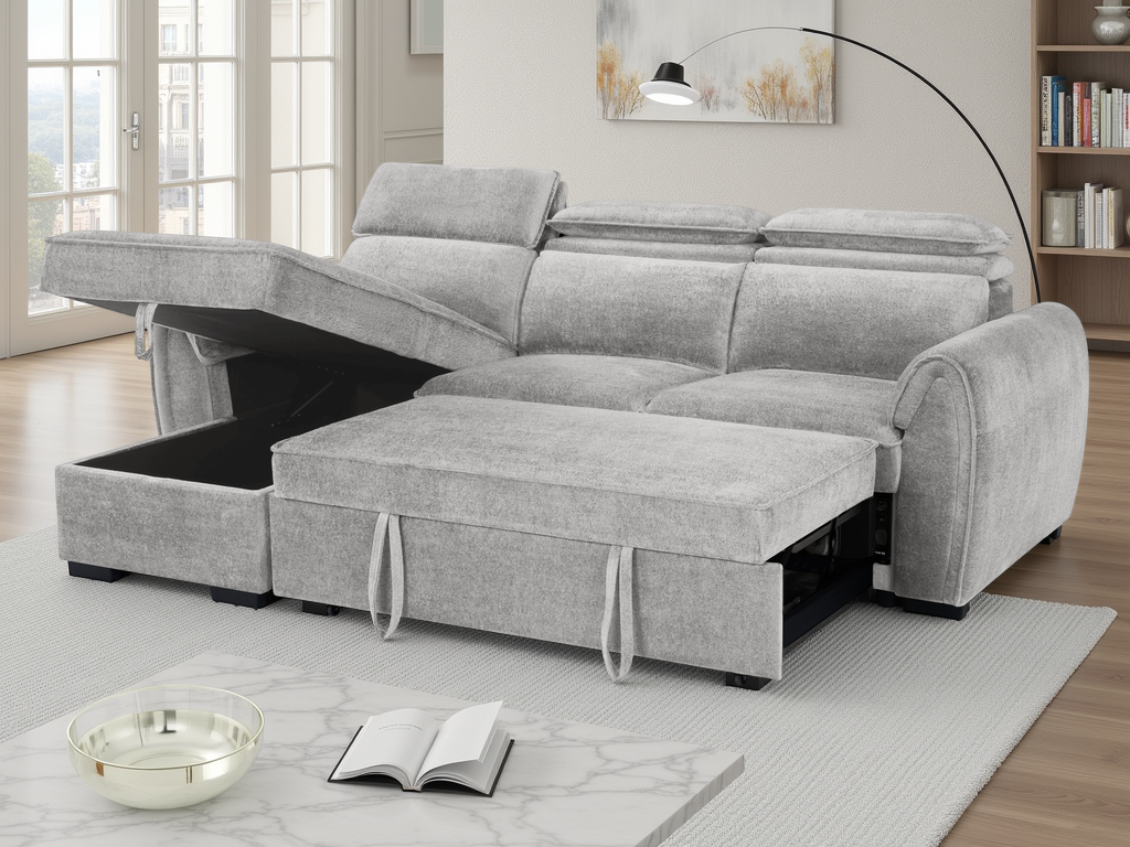 Montrose Universal Corner Sofabed In Grey