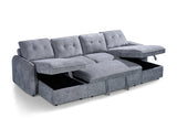 Moscow U Shape Sofabed in Grey