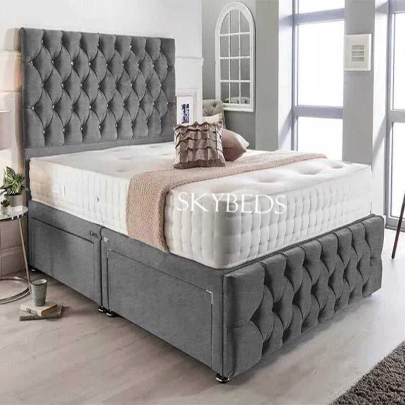 Moscow Chesterfield Divan Bed Frame with Drawers