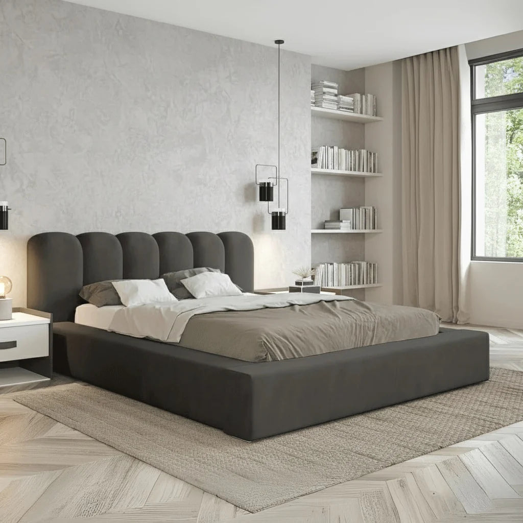 Regal Upholstered Ambassador Bed with Mini Headboard