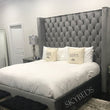 Nirvana Chesterfield Wingback Bed with 60" High Headboard