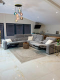 Ohio Electric Modular Large Recliner Corner Sofa In Grey