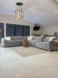 Ohio Electric Modular Large Recliner Corner Sofa In Grey