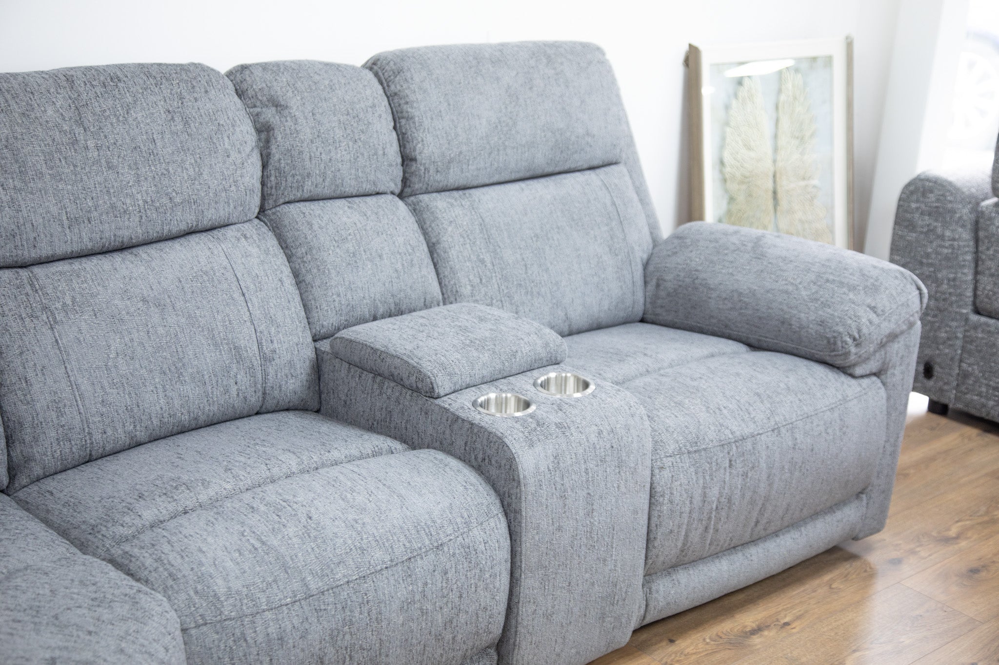 Owen Recliner Electric Large Corner Sofa In Grey