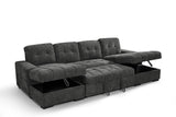 Palermo U Shape Sofabed in Grey