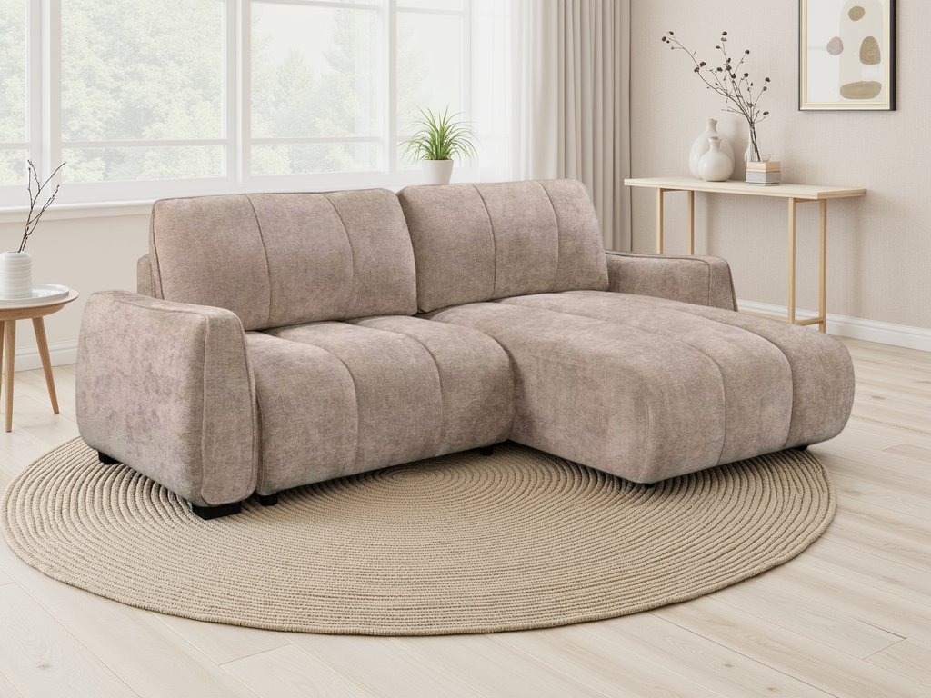 Portland Universal Corner Sofabed In Beige