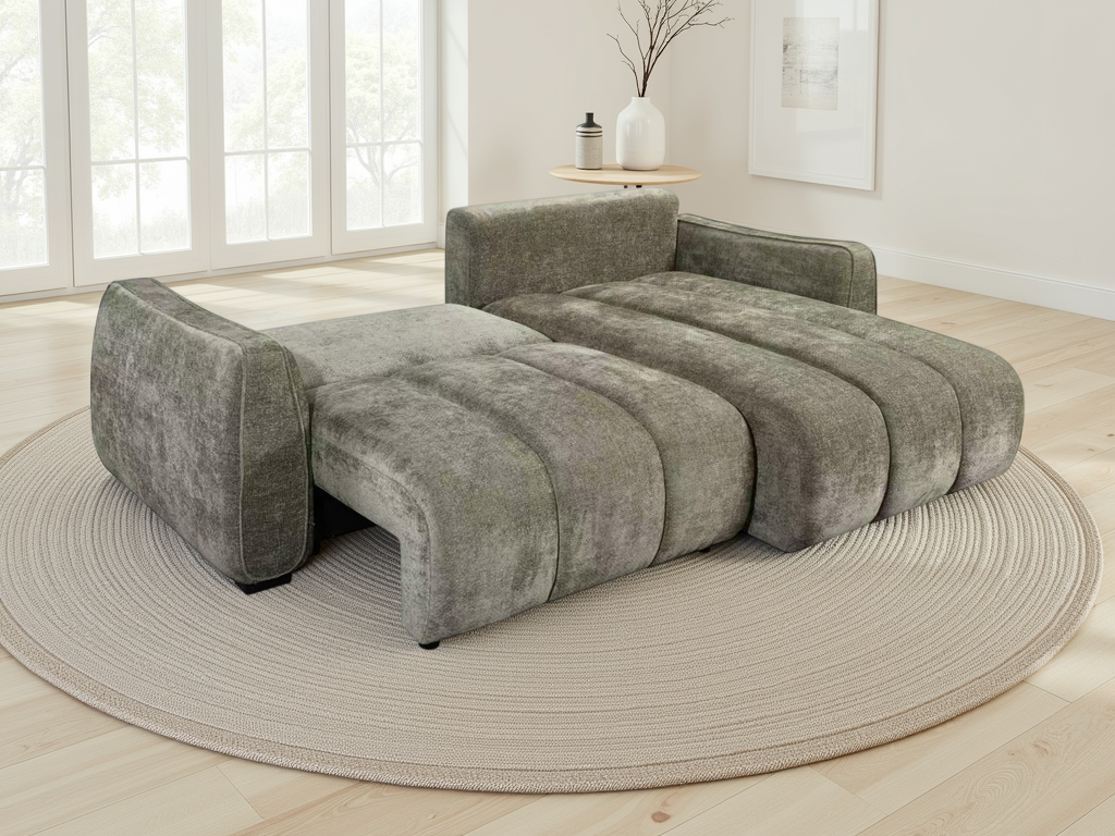 Portland Universal Corner Sofabed In Green