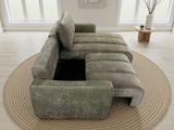Portland Universal Corner Sofabed In Green