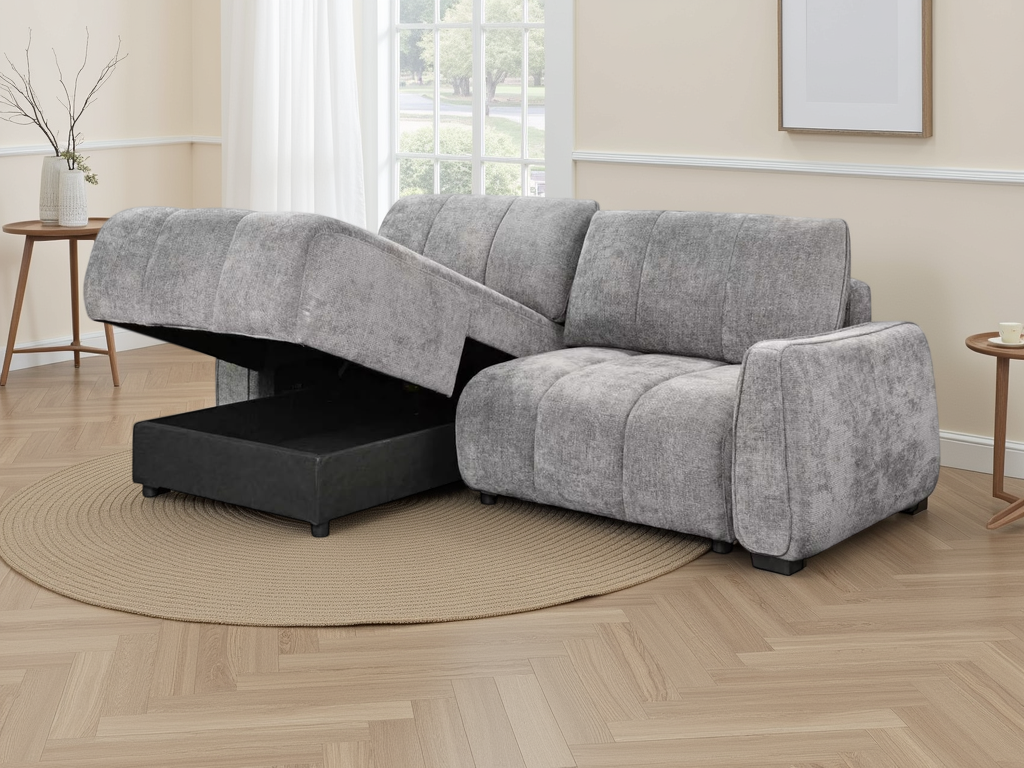 Portland Universal Corner Sofabed In Grey
