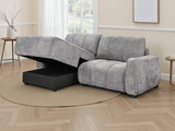 Portland Universal Corner Sofabed In Grey