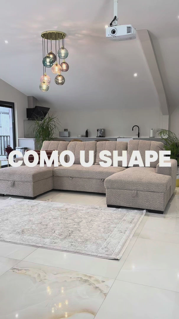 Coso U Shaped Sofa Bed in Beige