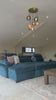 Hudson U Shape Corner Sofa Bed in Blue