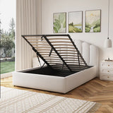 Jessie Kids Bed Frame In Boucle Fabric With Optional Ottoman Storage