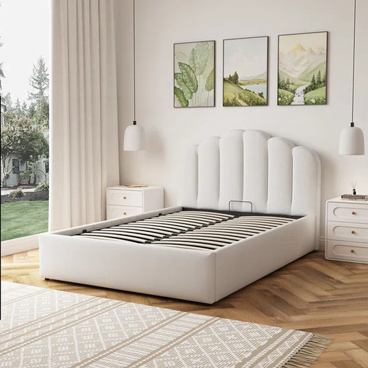 Jessie Kids Bed Frame In Boucle Fabric With Optional Ottoman Storage