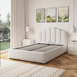 Jessie Kids Bed Frame In Boucle Fabric With Optional Ottoman Storage