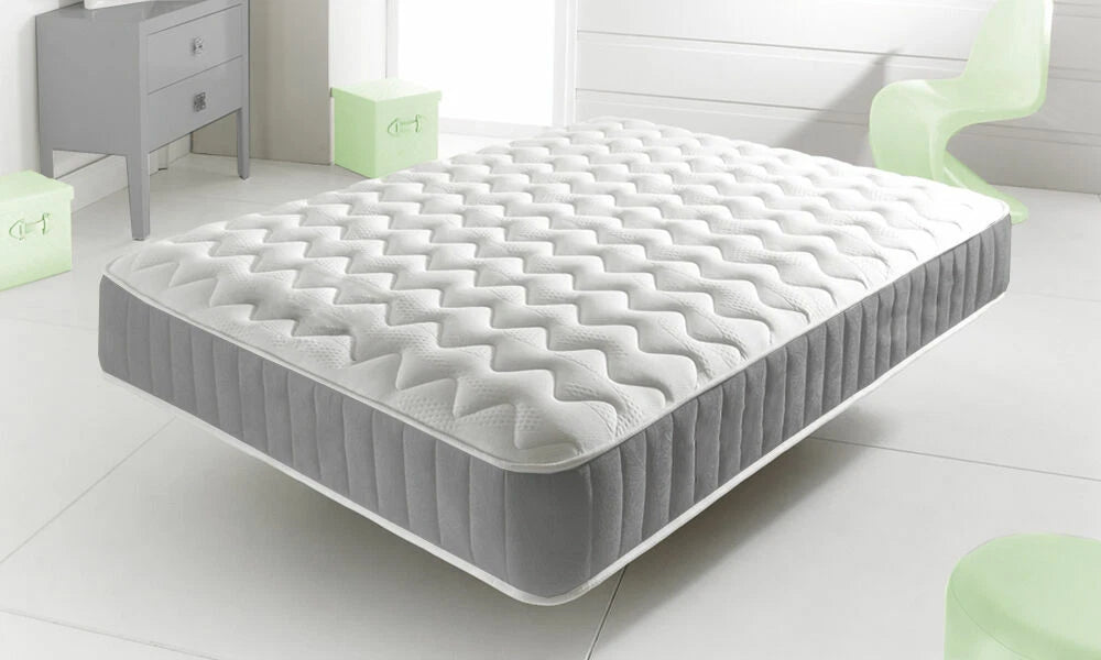 New Grey Memory Foam Topped Sprung Mattress