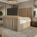 Emma TV Bed Frame With Golden Stips