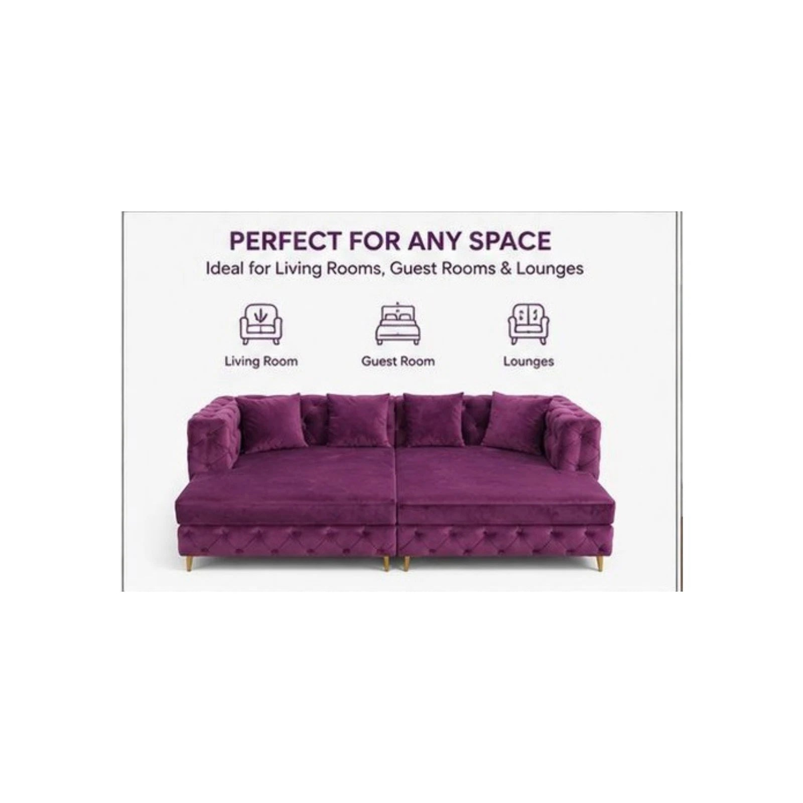 Morrow Cinema Bed | Deep Tufted Plush | Movie Night Comfort