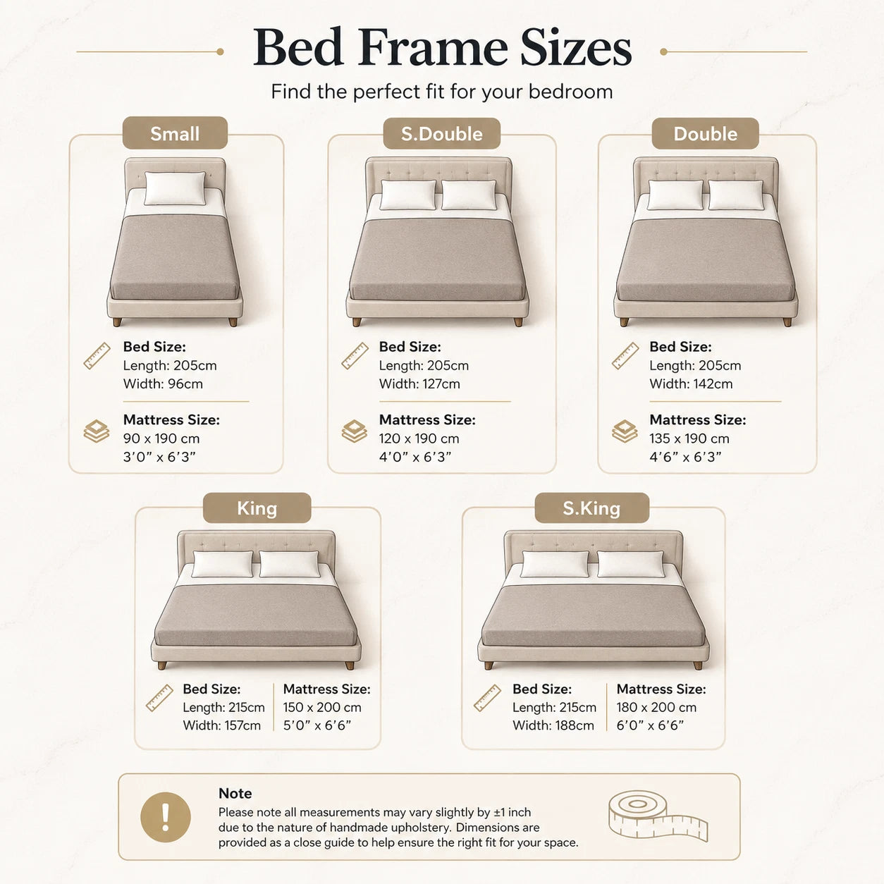Corvello Luxe Goldline Bed Frame