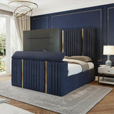 Vero TV Bed Frame With Golden Strips