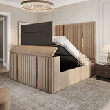 Emma TV Bed Frame With Golden Stips