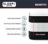 LUXE 3D Border Hybrid Mattress Orthopaedic Design with Memory Foam and Springs