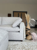 Santorini Large Corner Sofa with Footstool In Grey