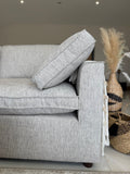 Santorini Large Corner Sofa with Footstool In Grey