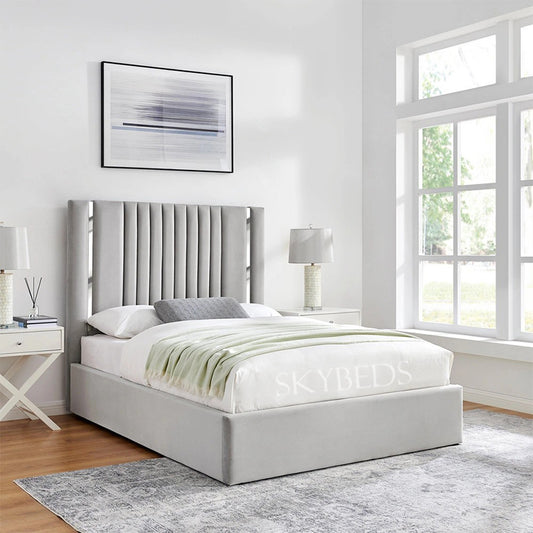 Leone Linestyle Gas Lift Ottoman Storage Bed