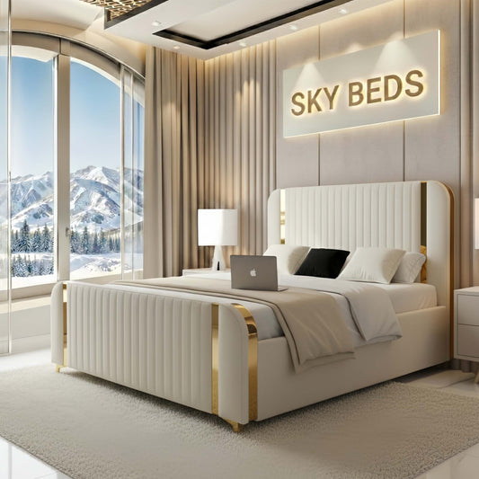 Savy Linestyle Upholstered Bed Frame