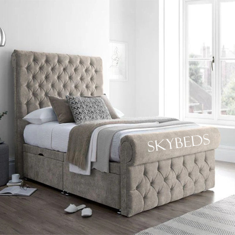 Madison Sleigh Divan Ottoman Bed