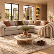 Helena Large Corner Sofa In Grey