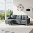 The London L-Shaped Lounge Sofa In Plush Velvet Fabric