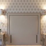 Metro Plain Floor Standing Headboard In Plush Velvet Fabric