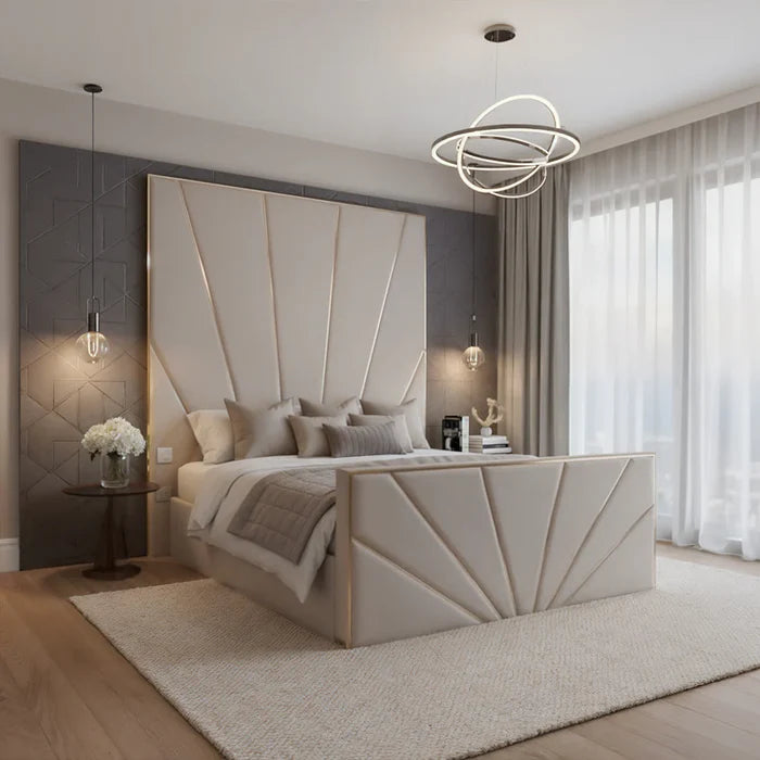 Lisbon Sunshine Bed Frame With High Headboard