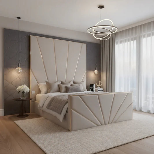 Lisbon Sunshine Bed Frame With High Headboard