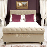 Tulip Cream Sleigh Bed Frame