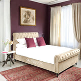 Tulip Cream Sleigh Bed Frame