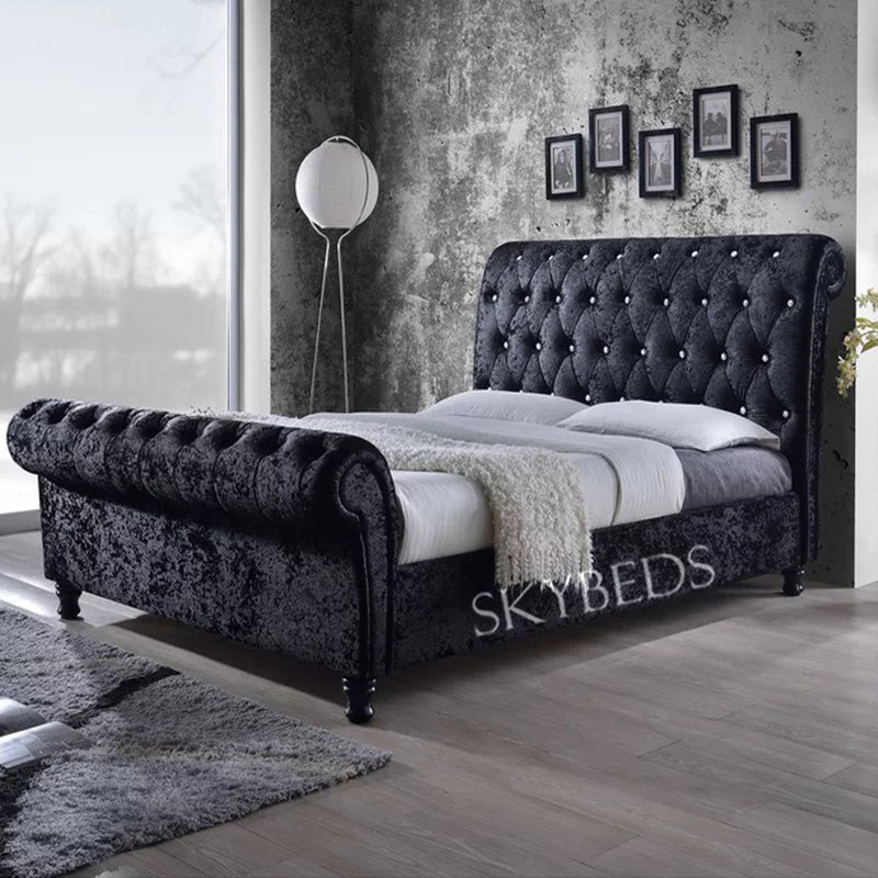 Natalia Stylish Sleigh Bed Frame